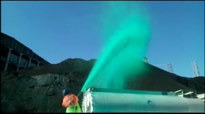 В зимний период начато использование пылеподавляющего реагента